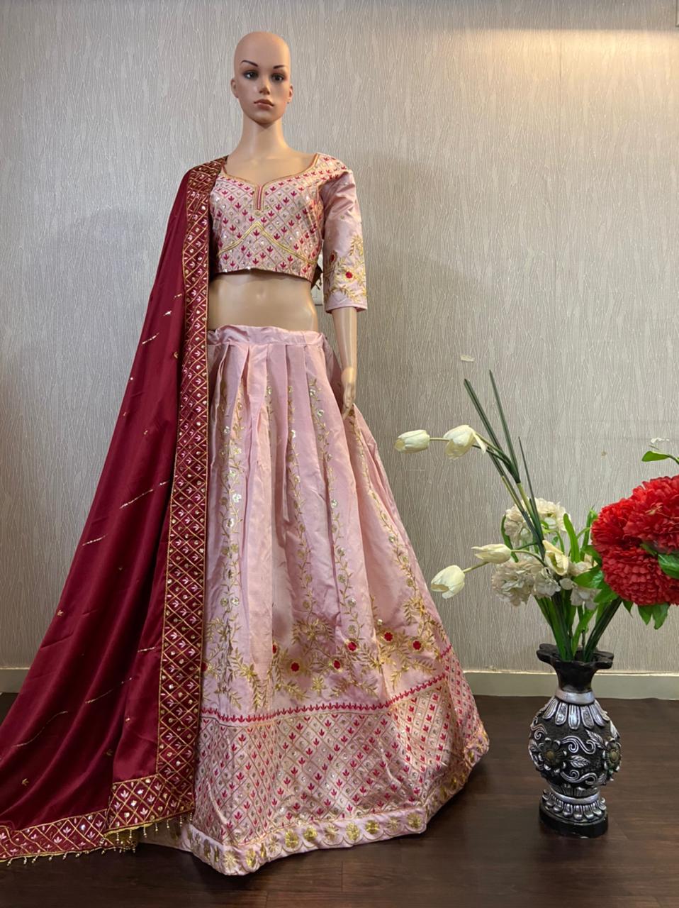 Designer Lehenga Choli With Beautiful Embroidery Work