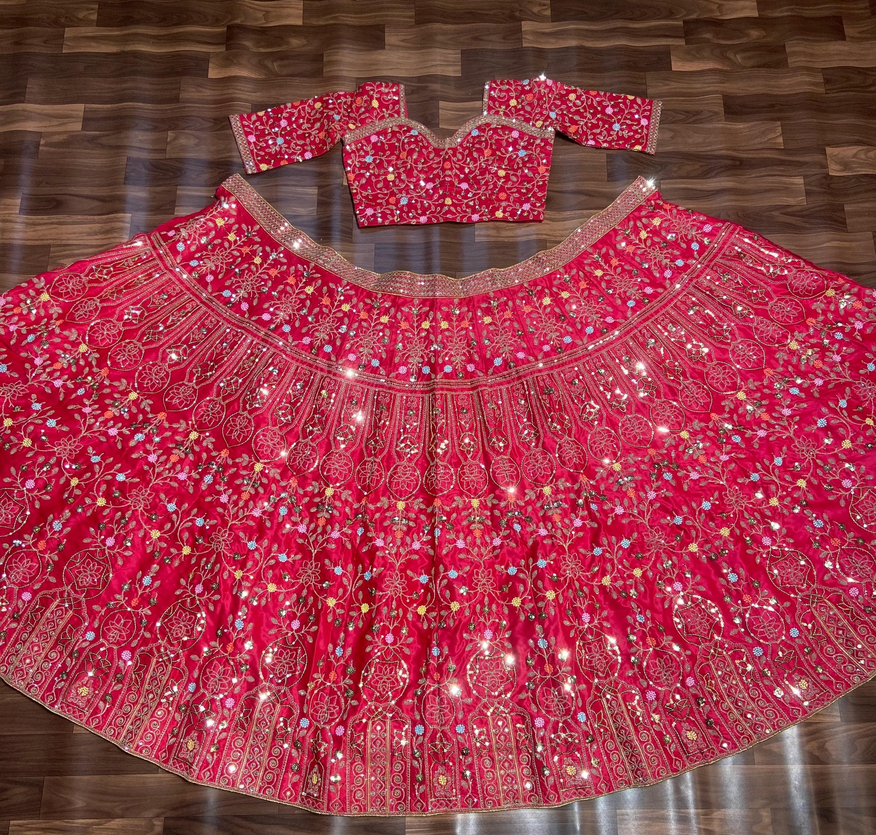 Designer Party Wear Lehenga Choli With Beautiful Multi Thread Work