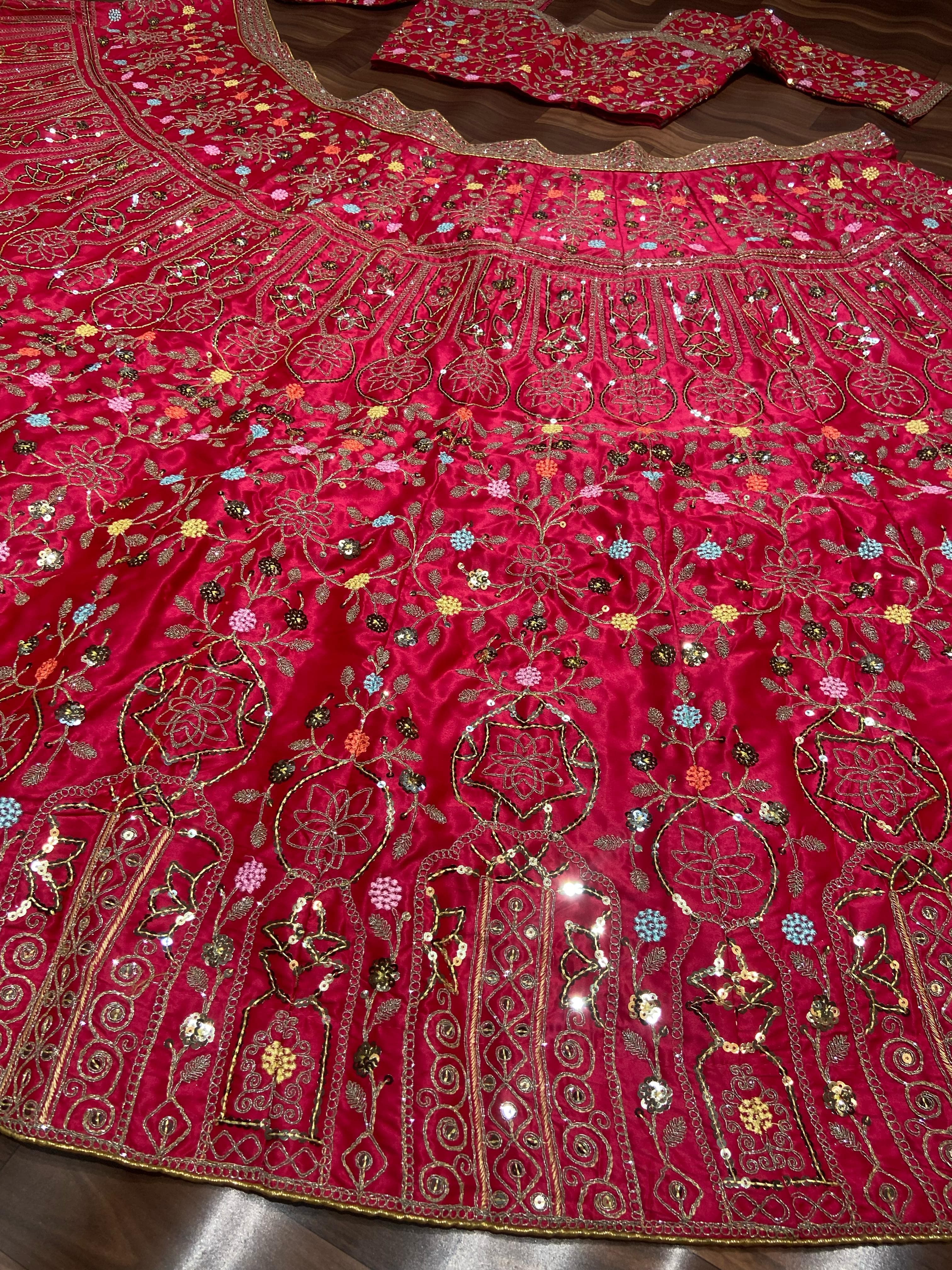 Designer Party Wear Lehenga Choli With Beautiful Multi Thread Work