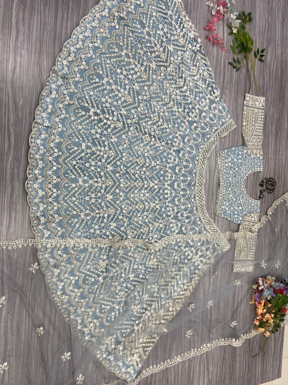 Designer Party Wear Lehenga Choli With Beautiful Sequence Work