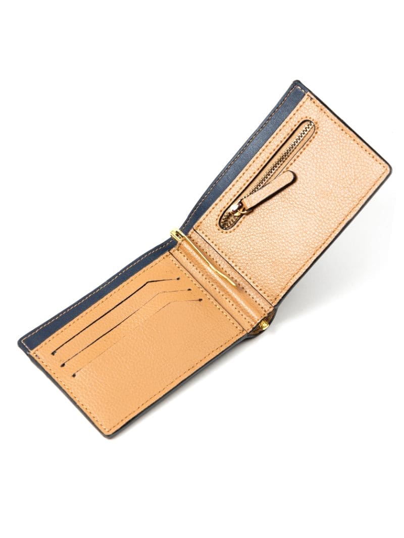 Zeus – Navy Blue & Caramel | Plant Leather Men’s Wallet