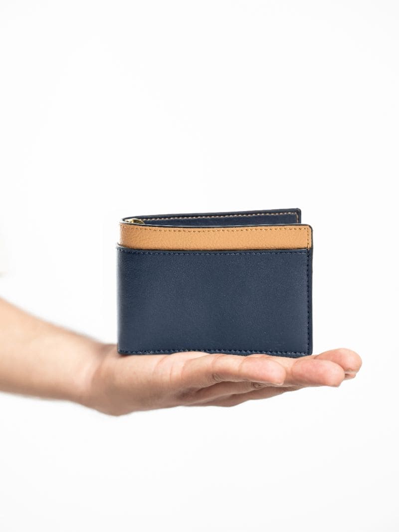 Zeus - Navy Blue & Caramel