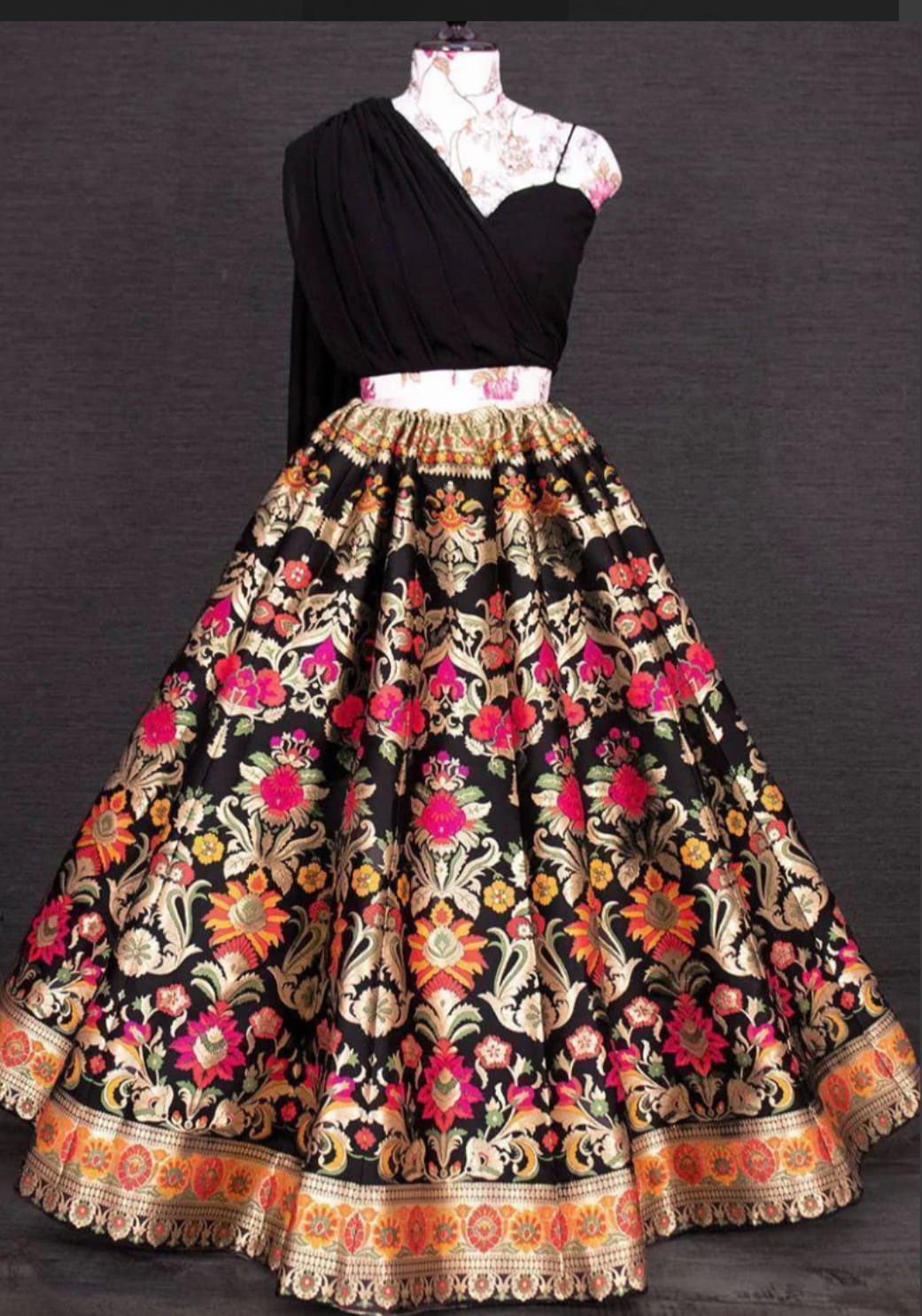 Party Wear Lehenga Choli With Zari Weaving Work