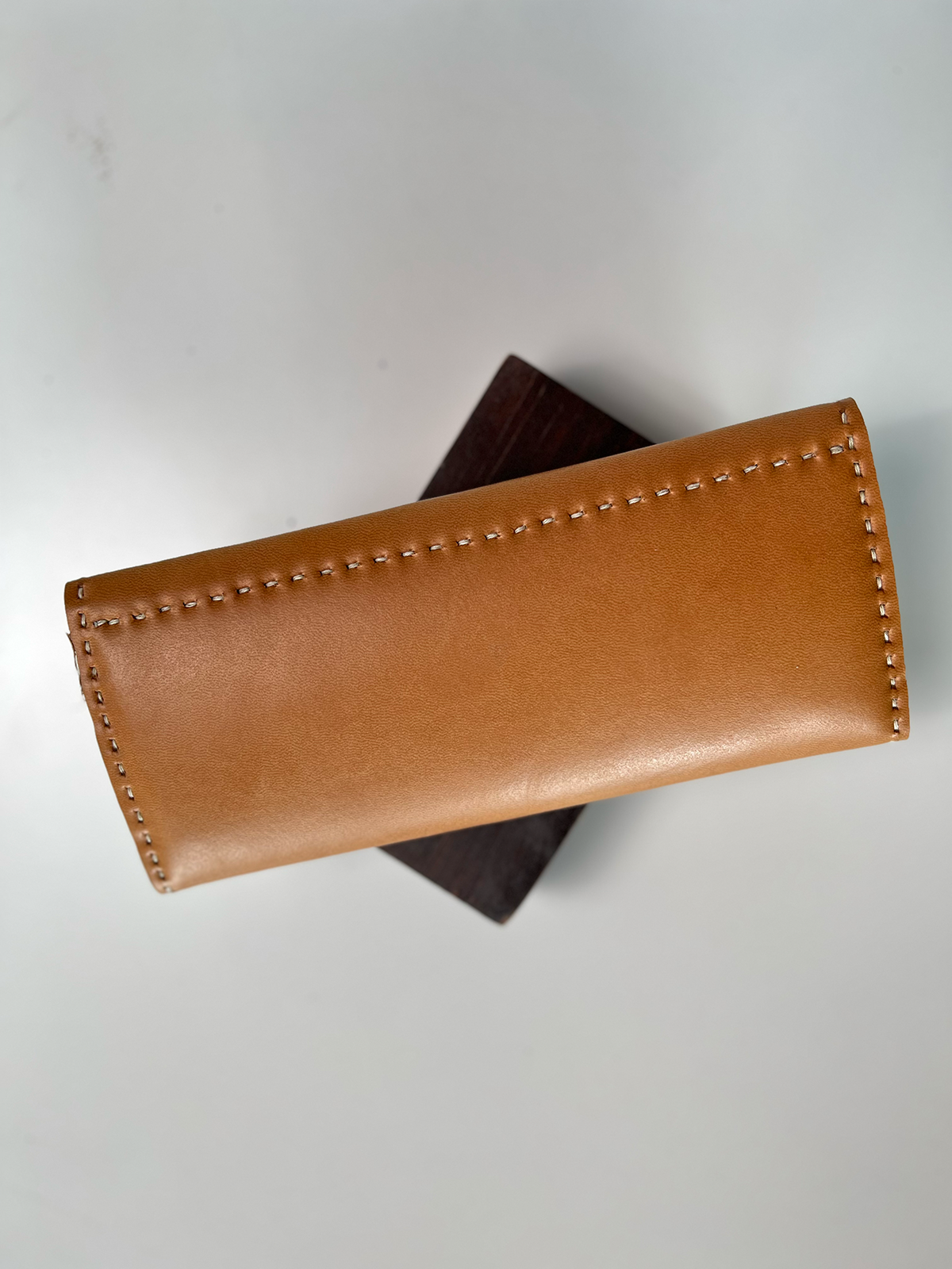 Apple Leather Wallet - Tan