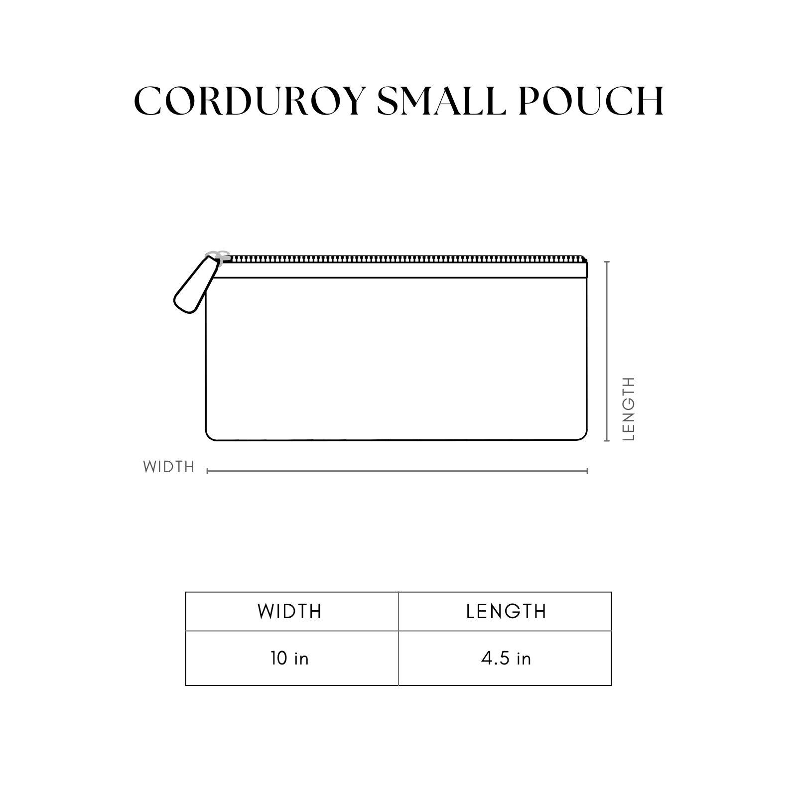 Corduroy Small Pouch
