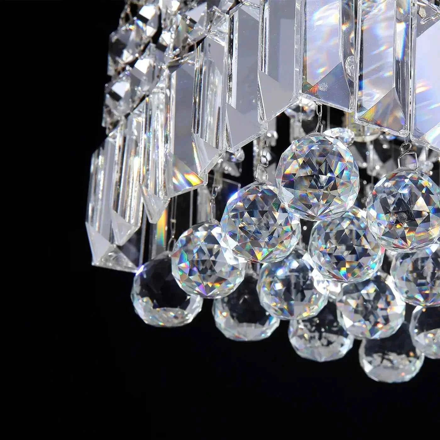 Crystal Radiance Chandelier – Mini Modern Flush Mount Crystal Ceiling Light