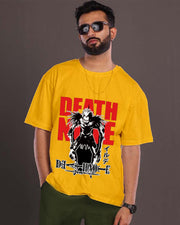 Men's Yellow Oversized T-Shirt - Death Note