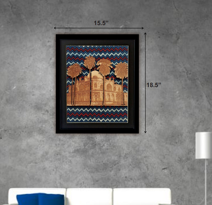 HUMAYUN’S TOMB FRAME - Zig-Zag Print on Silk