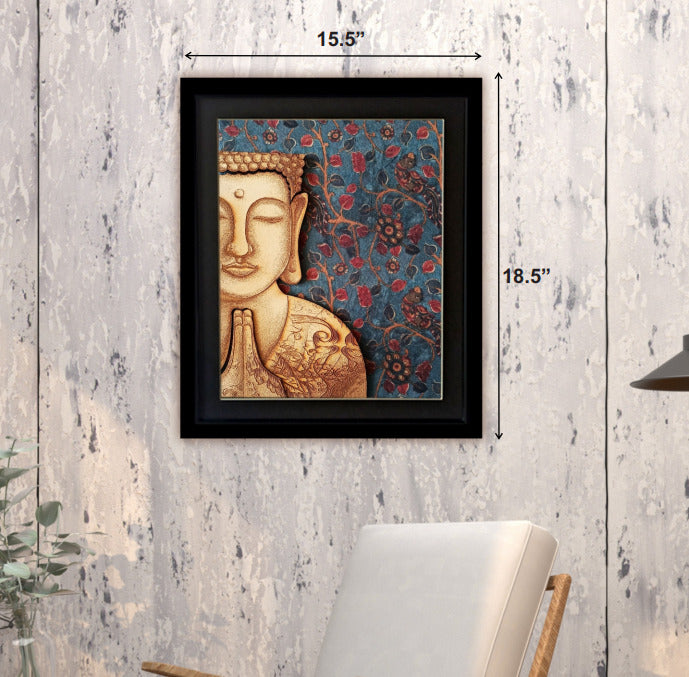 GAUTAMA BUDDHA FRAME - Hand Block Print on Silk