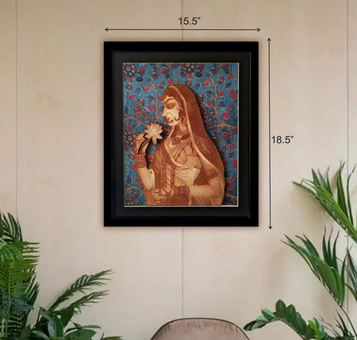BANI THANI FRAME - Hand Block Print on silk