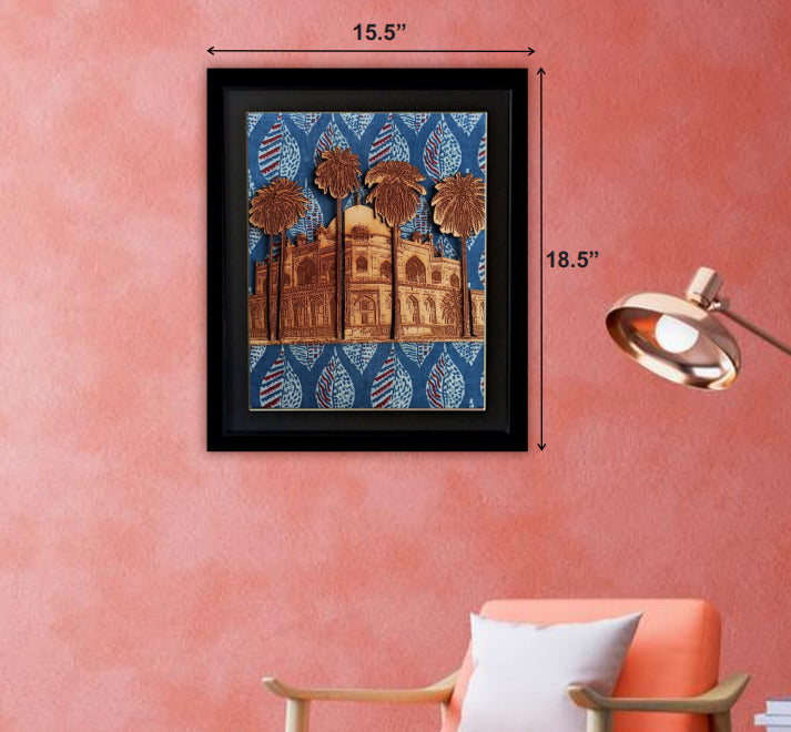 HUMAYUN’S TOMB FRAME - Hand Block Print on Gajji Silk