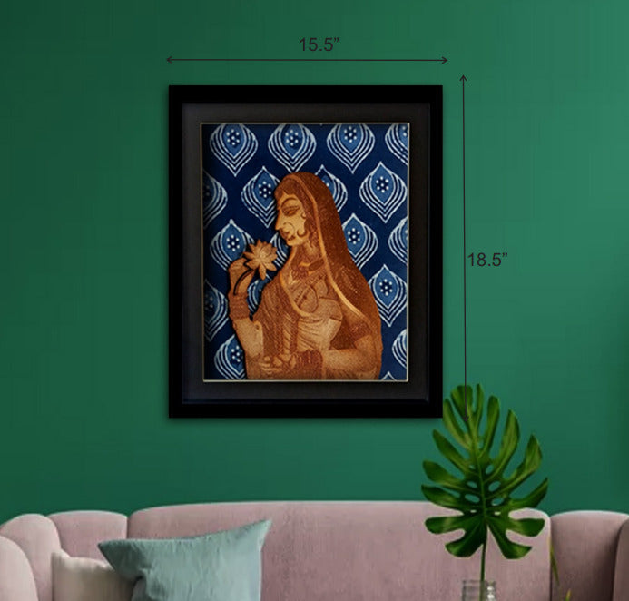 BANI THANI FRAME - Sanganeri Print on Cotton