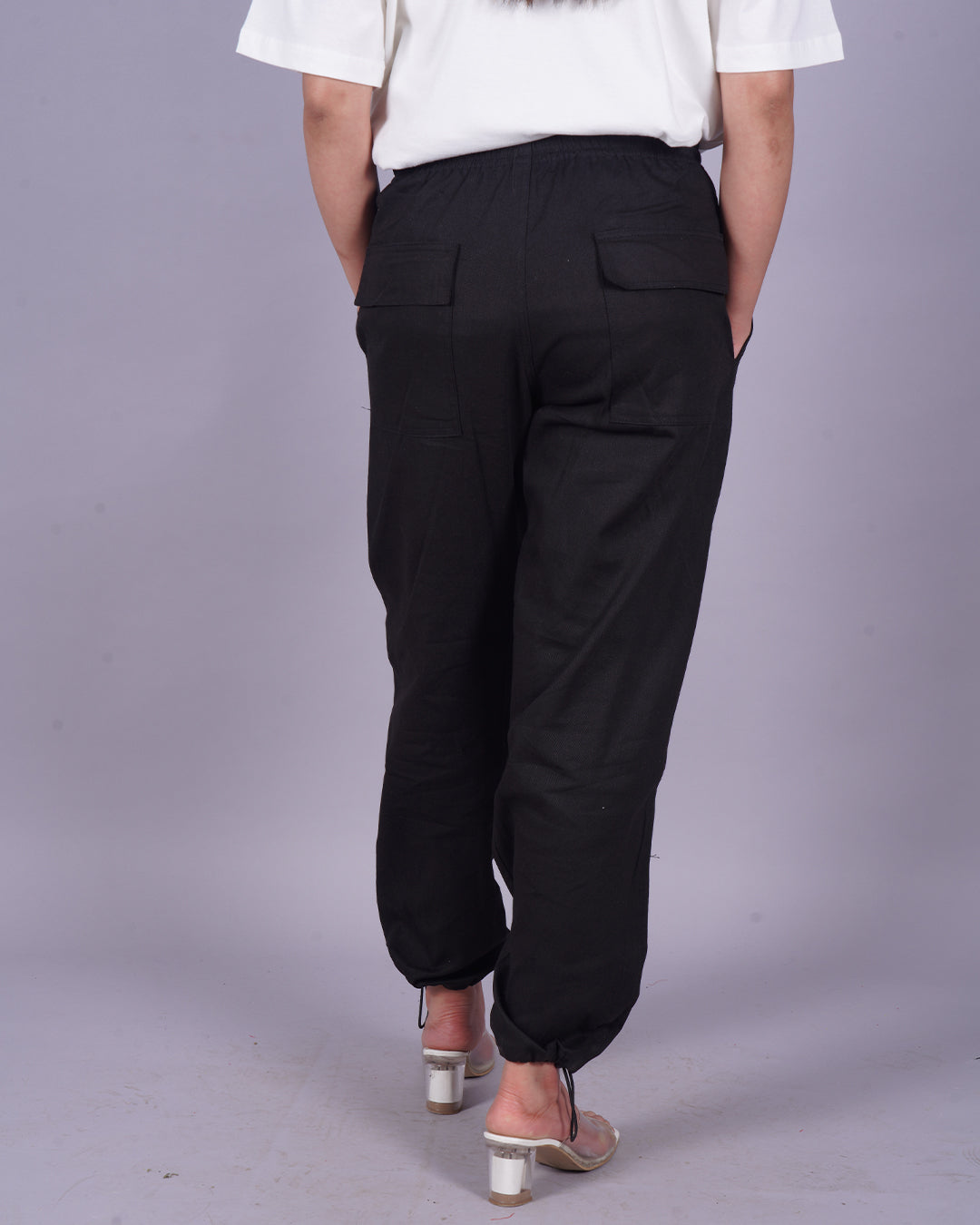 Black Adjustable Cargo Pants for Women - Luffy Vibes