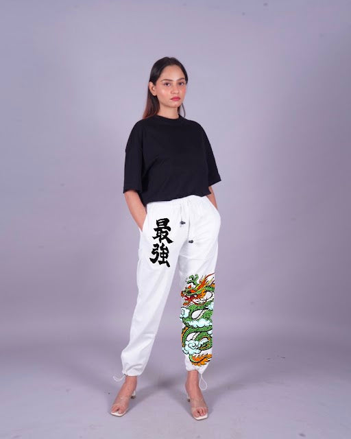 Snacky Dragon's High-End White Cargo Pants for Women!