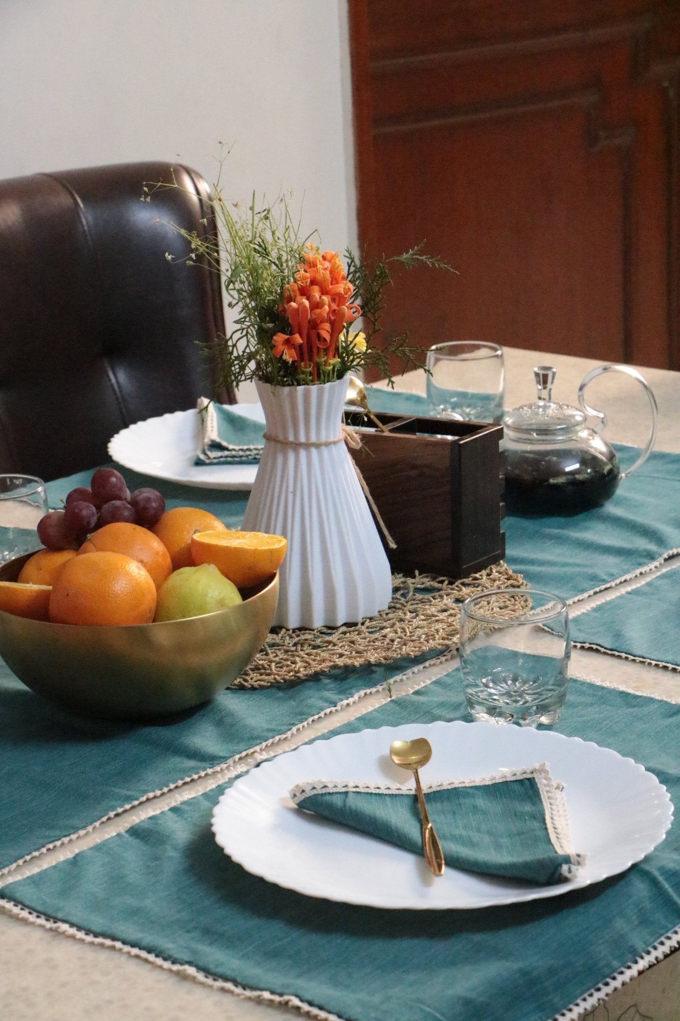 French Flax Table Linen Set :  Wedding Favors | House Warming | Soiree | Home