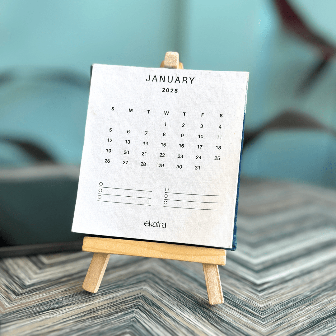 Hand Pressed Desk 2026 Calendar