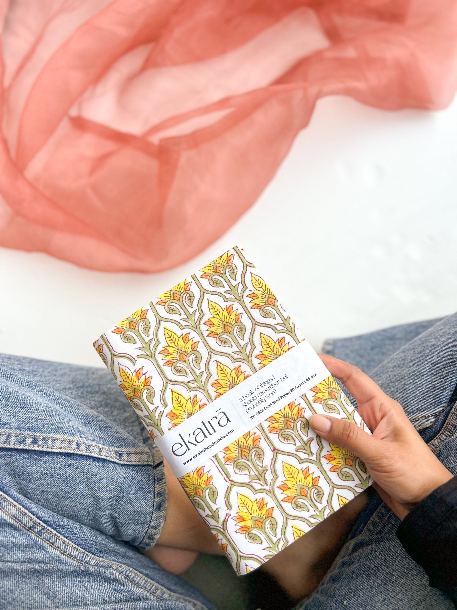 Handcrafted Sustainable A5 Unruled 100 GSM paper Journal by Ekatra