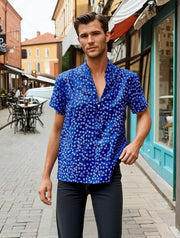 CACTUS PRINTED BLUE SHIRT