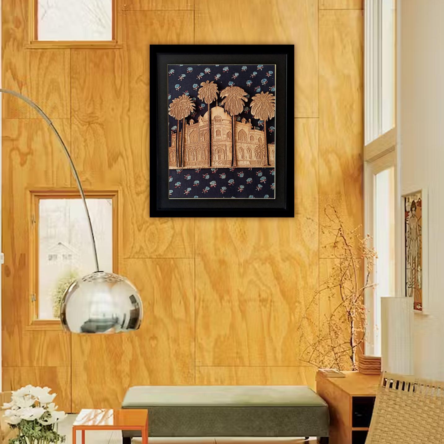 HUMAYUN’S TOMB FRAME - Hand Block Print on Mulmul
