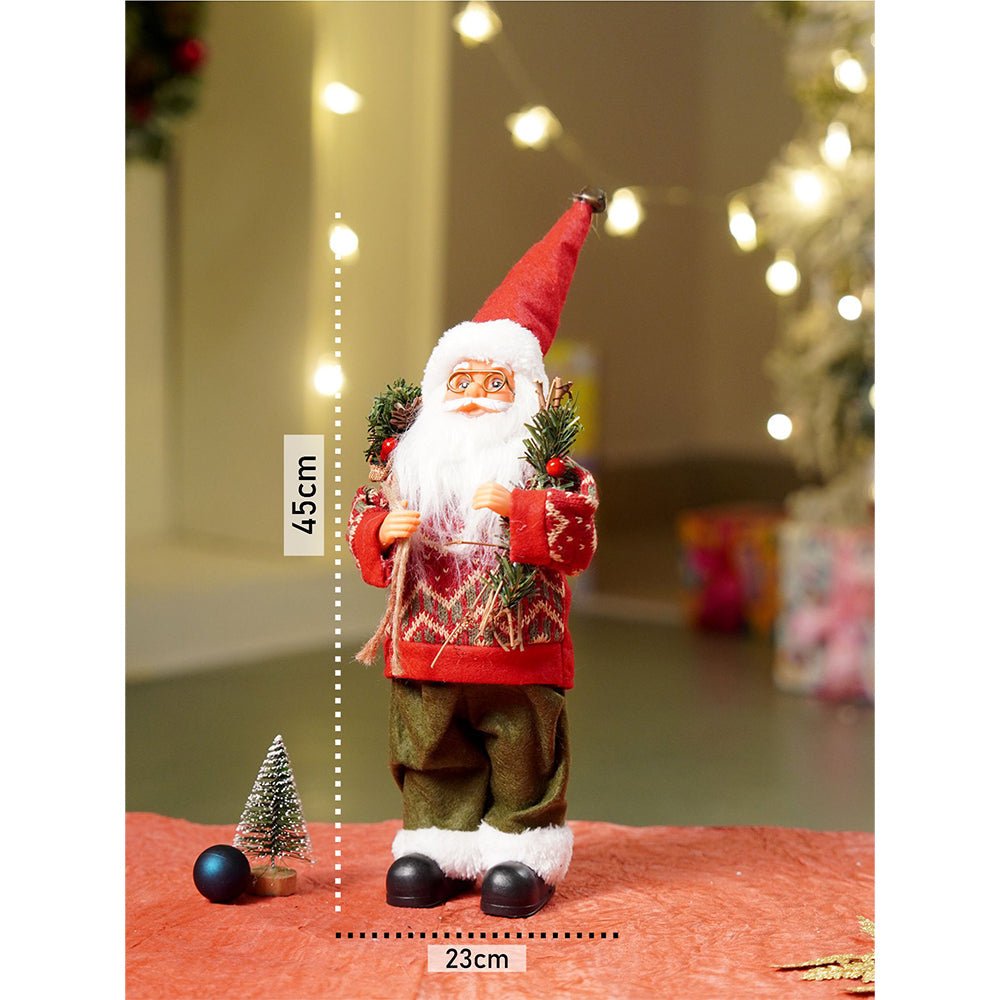 Little Surprise Box 12 inches Maroon & Olive Pants Santa Christmas Home & Table Décor