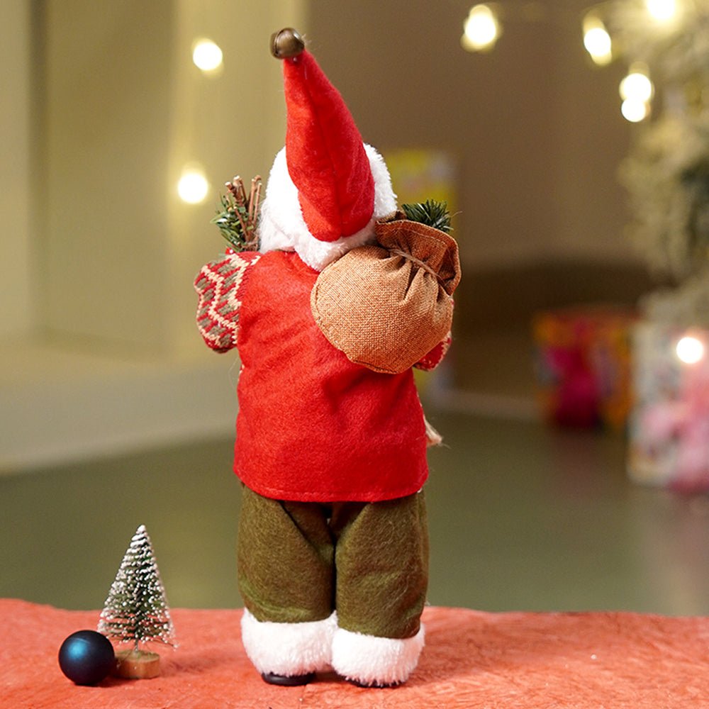 Little Surprise Box 12 inches Maroon & Olive Pants Santa Christmas Home & Table Décor