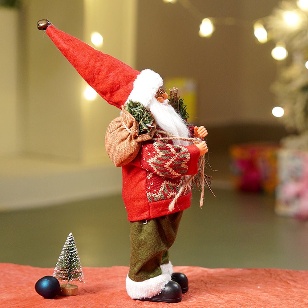 Little Surprise Box 12 inches Maroon & Olive Pants Santa Christmas Home & Table Décor