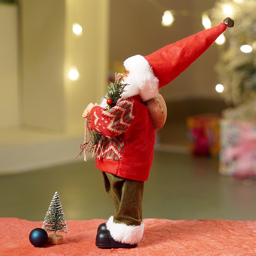 Little Surprise Box 12 inches Maroon & Olive Pants Santa Christmas Home & Table Décor