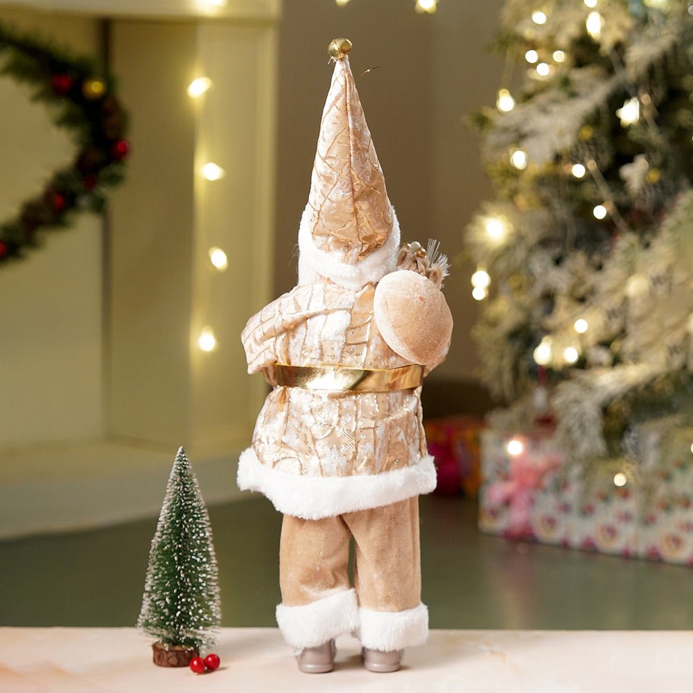 Little Surprise Box 18 inches Dark Gold Santa Christmas Home & Table Décor