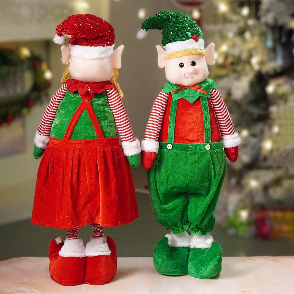 Little Surprise Box 2pcs Combo of Mr & Mrs Naughty Elves  Christmas Table & Home Décor
