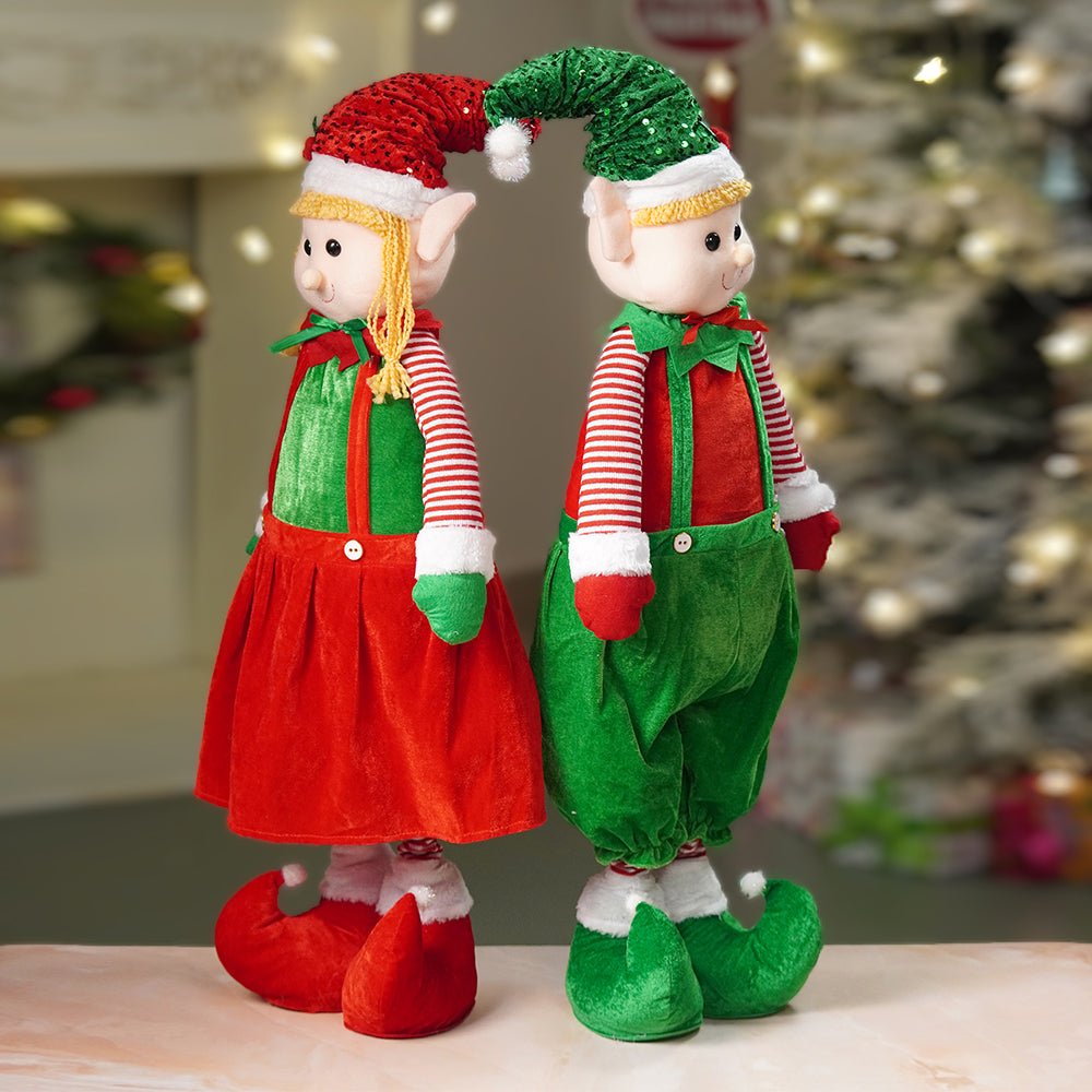 Little Surprise Box 2pcs Combo of Mr & Mrs Naughty Elves  Christmas Table & Home Décor