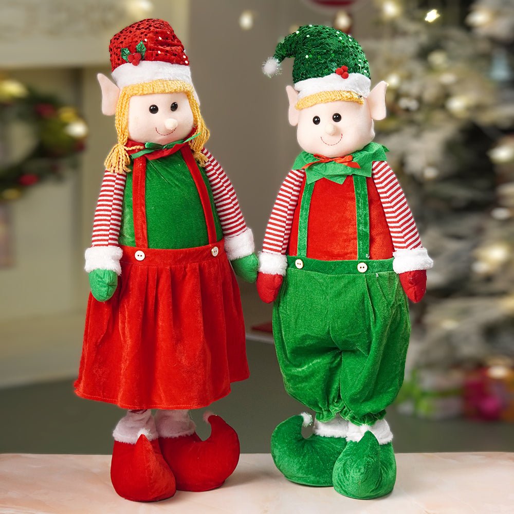 Little Surprise Box 2pcs Combo of Mr & Mrs Naughty Elves  Christmas Table & Home Décor