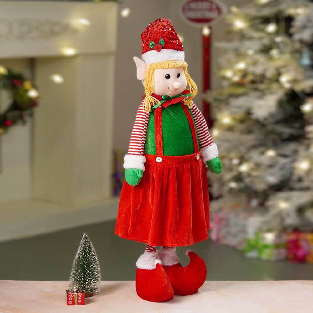Little Surprise Box 3.5 feet Red Dungary Naughty Elf Christmas Table & Home Décor