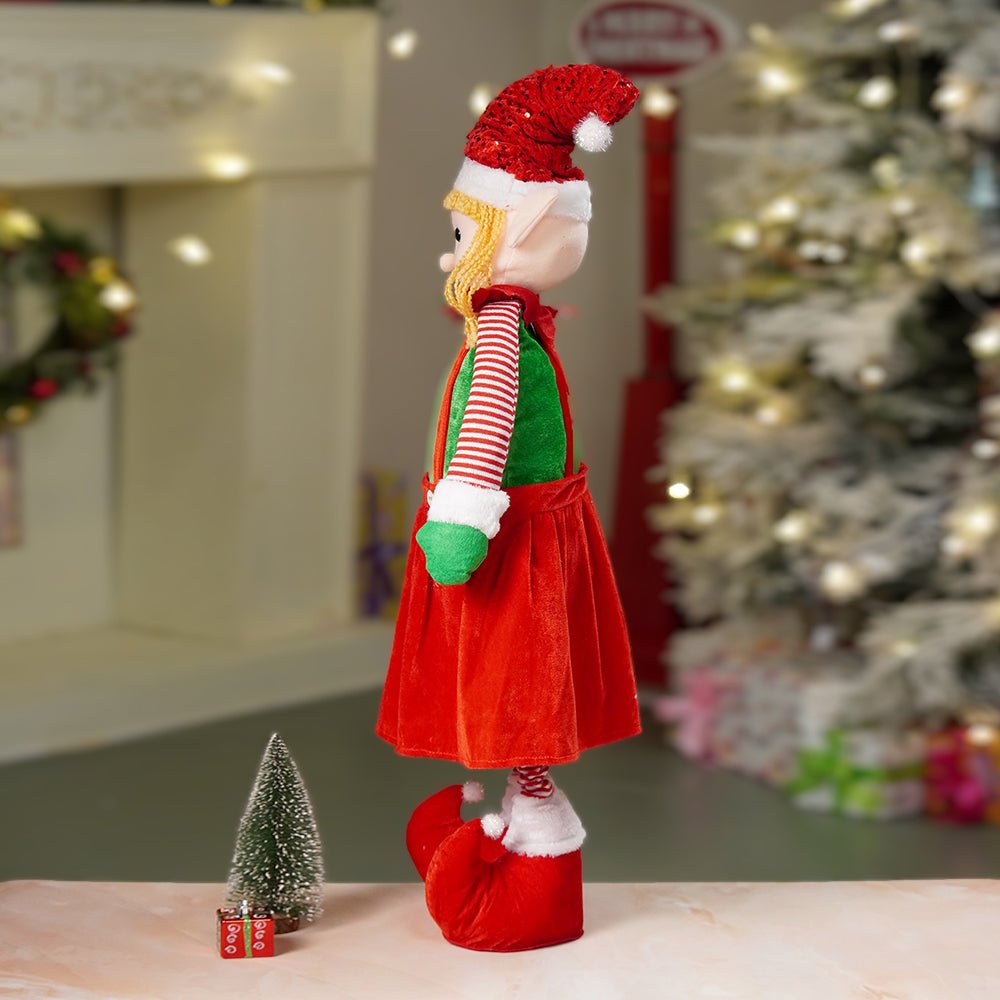 Little Surprise Box 3.5 feet Red Dungary Naughty Elf Christmas Table & Home Décor
