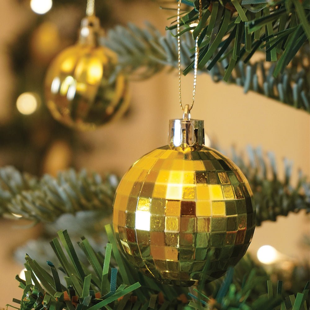 Little Surprise Box 42 pcs Gold Shiny Mix themed Christmas Balls tree hanging, XMAS Decoration set.