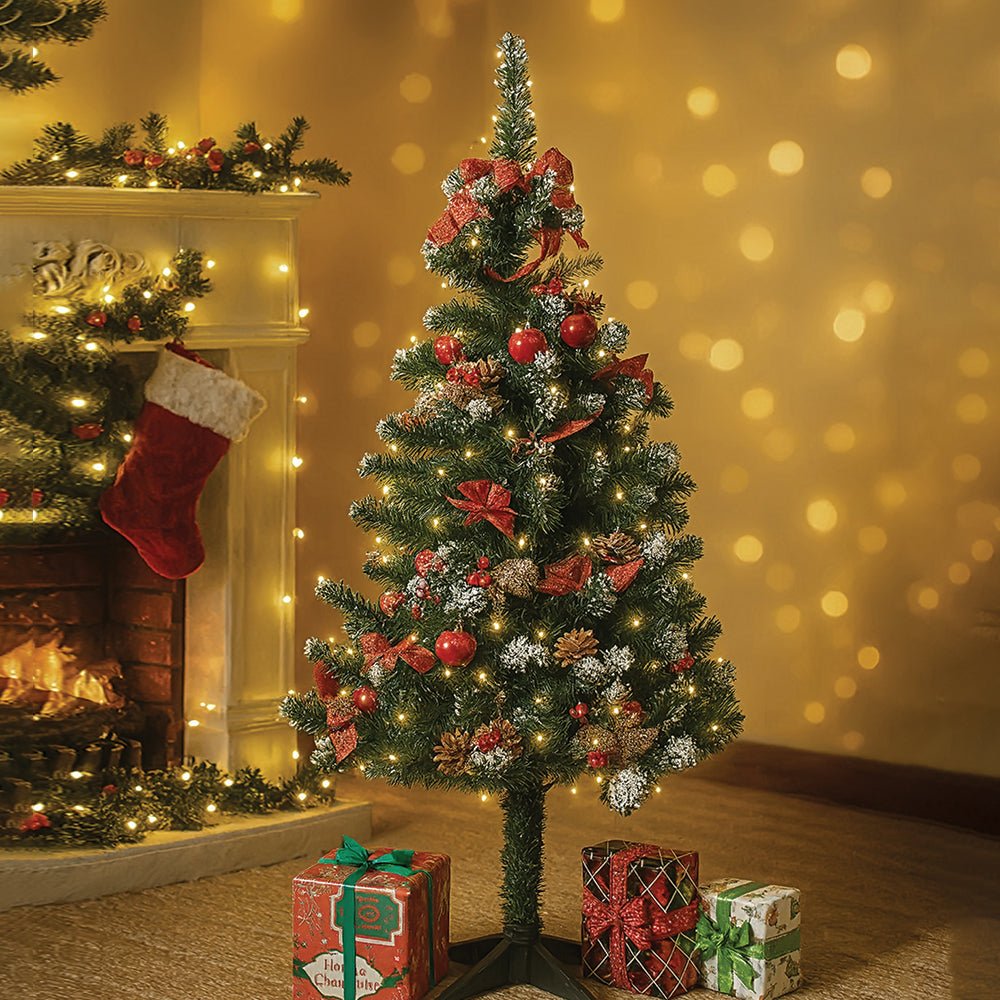 Little Surprise Box 4feet Red Apples and cherries Bushy christmas Tree