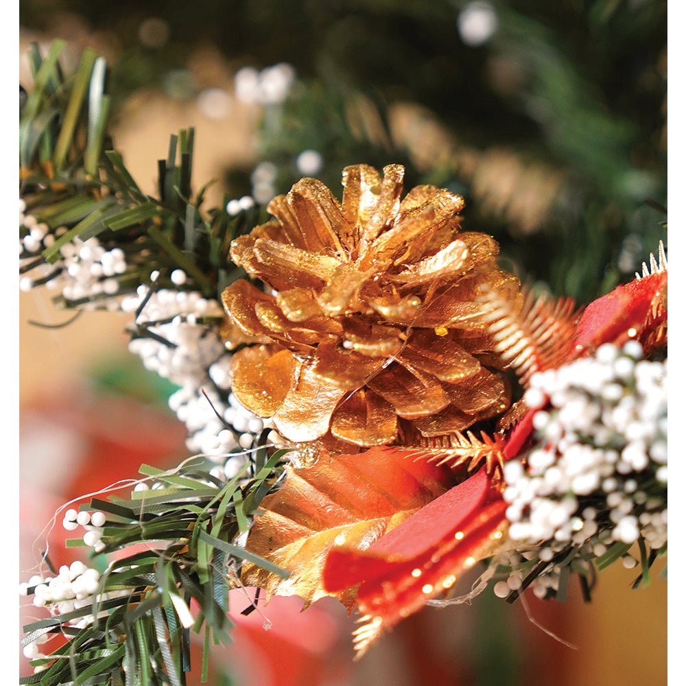 Little Surprise Box 4feet Red Apples and cherries Bushy christmas Tree