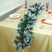 Little Surprise Box  6 feet Snow Dust , Green Xmas Garland for Home and Table Décor