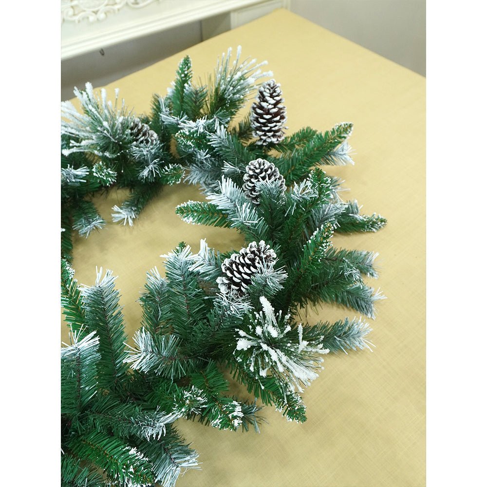 Little Surprise Box  6 feet Snow Dust , Green Xmas Garland Home and Table Décor