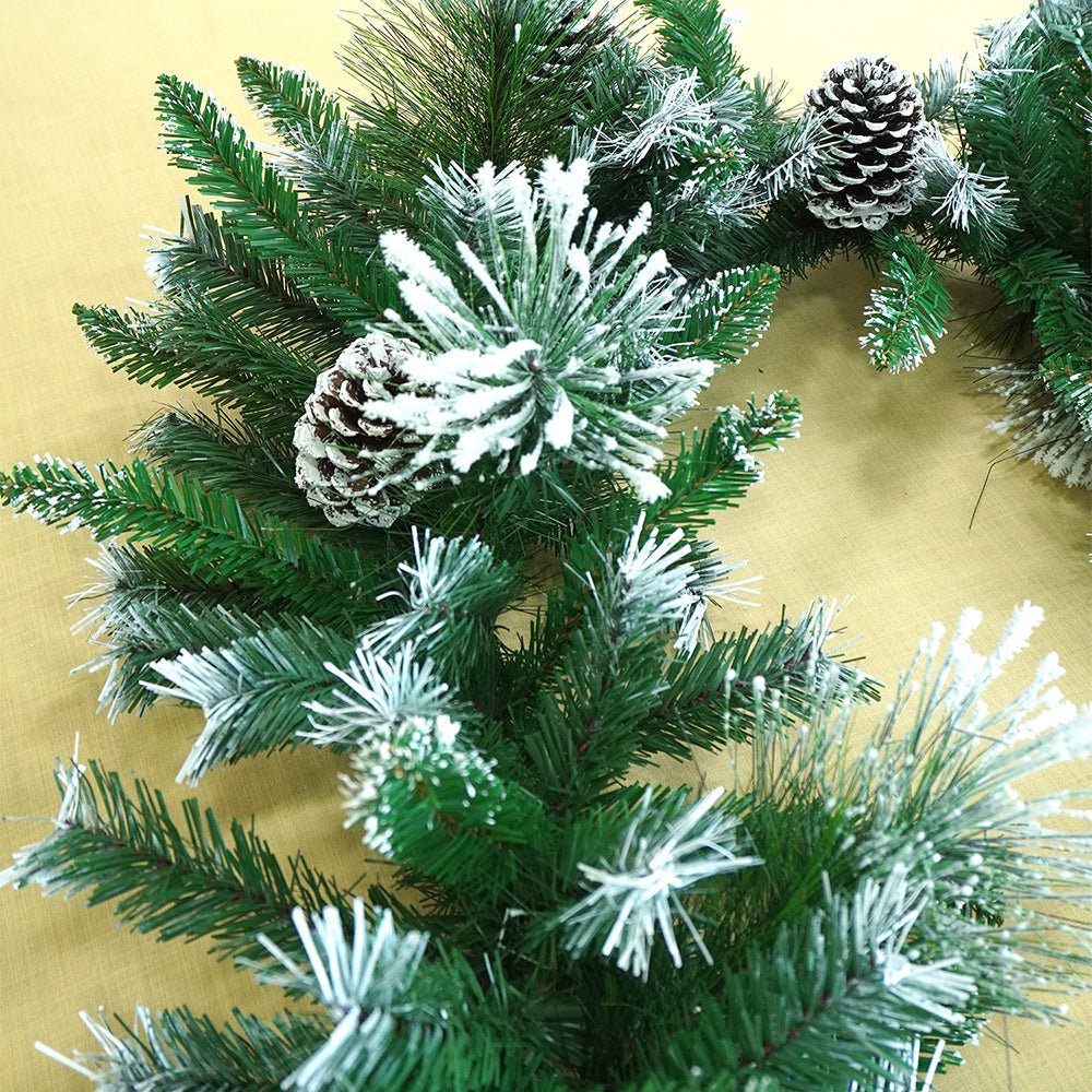 Little Surprise Box  6 feet Snow Dust , Green Xmas Garland Home and Table Décor