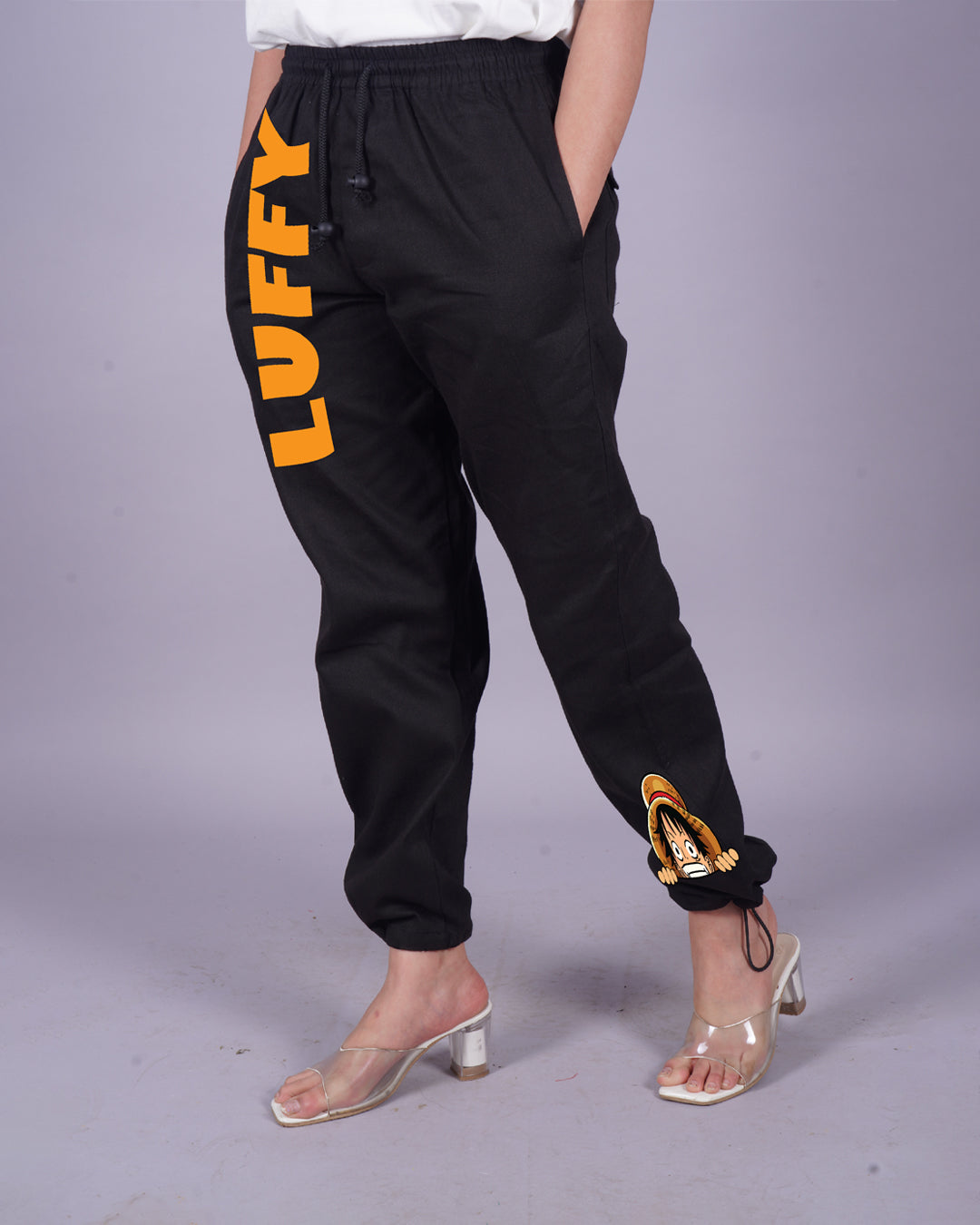 Black Adjustable Cargo Pants for Women - Luffy Vibes