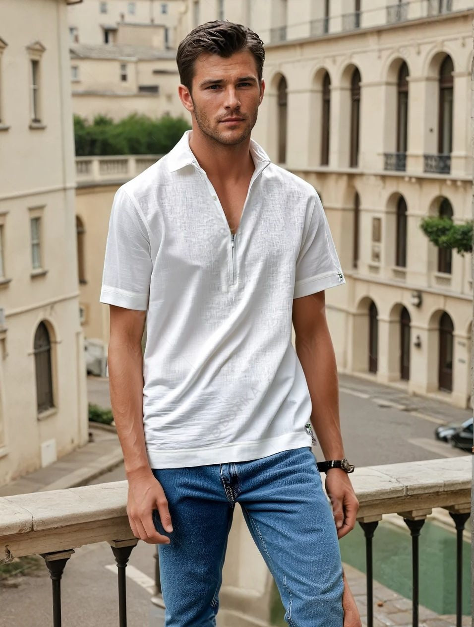 Linoir Zip Collar Shirt