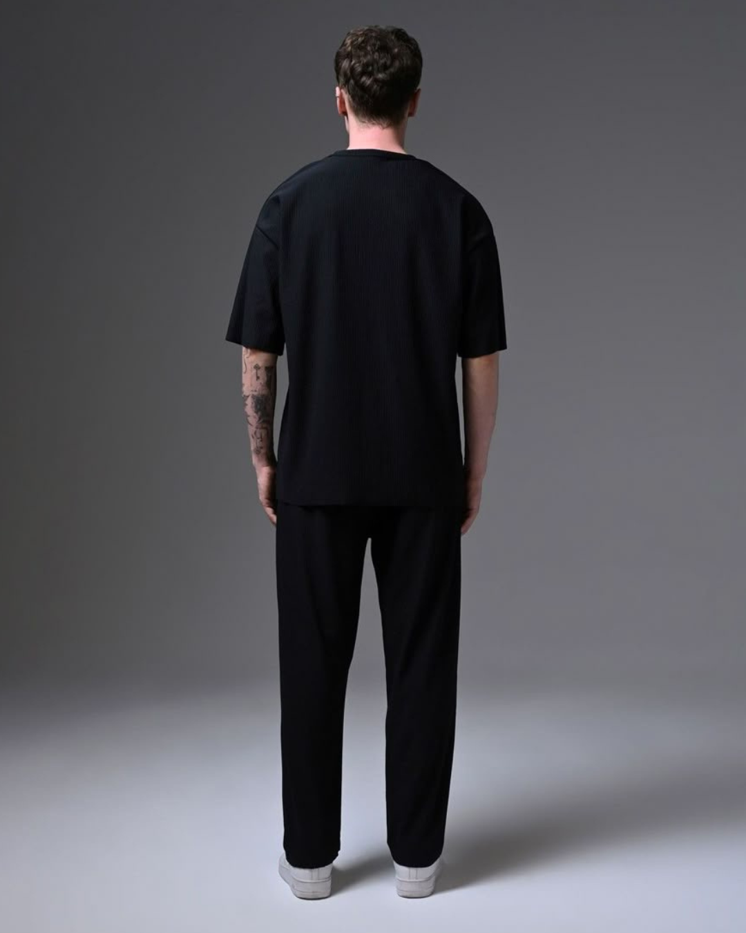 Gojo mode  men's cordset (black-black )