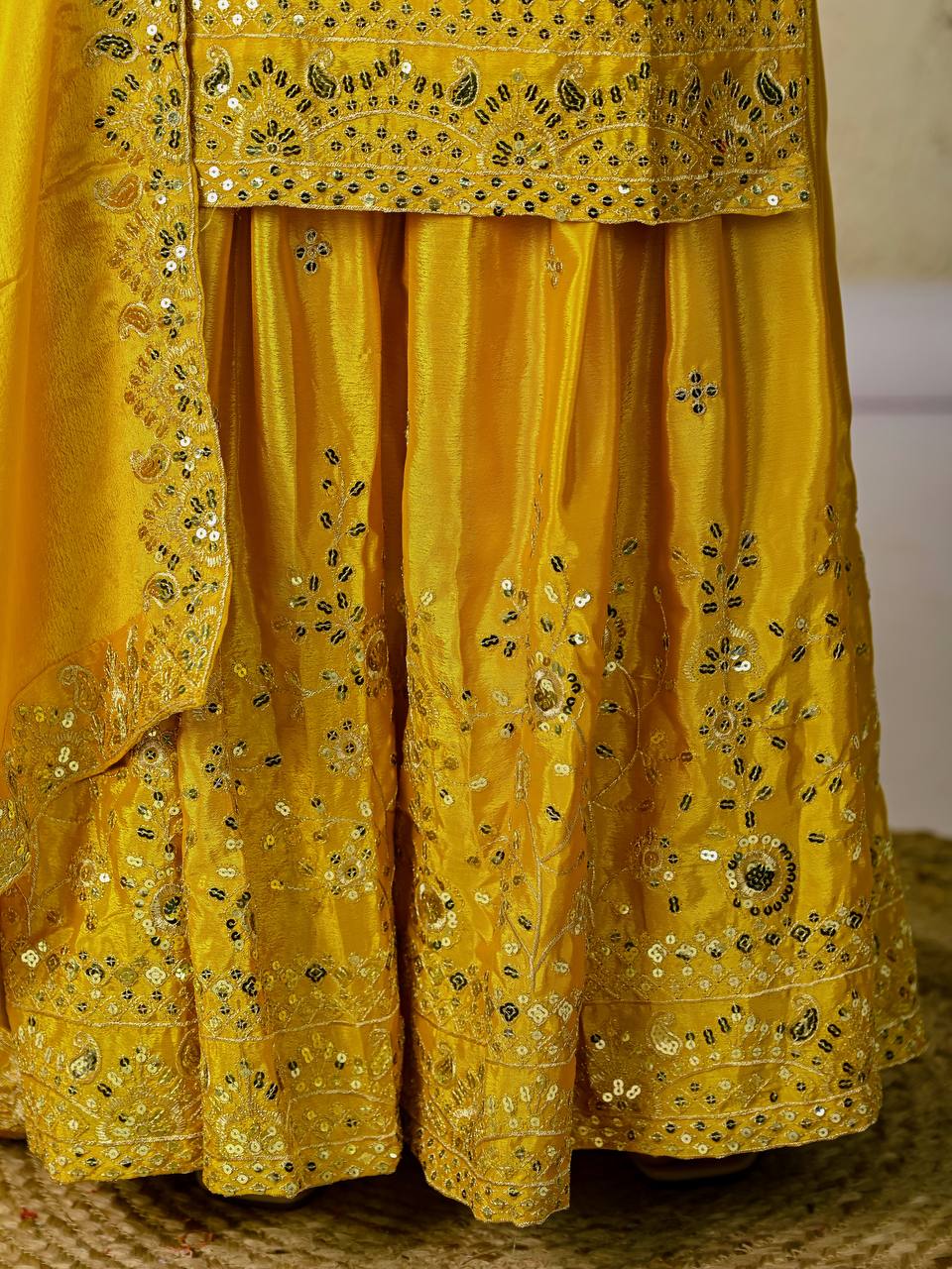 Designer Party Wear Look Top , Sharara Plazzo And Dupatta