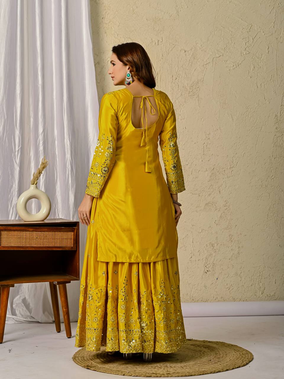 Designer Party Wear Look Top , Sharara Plazzo And Dupatta