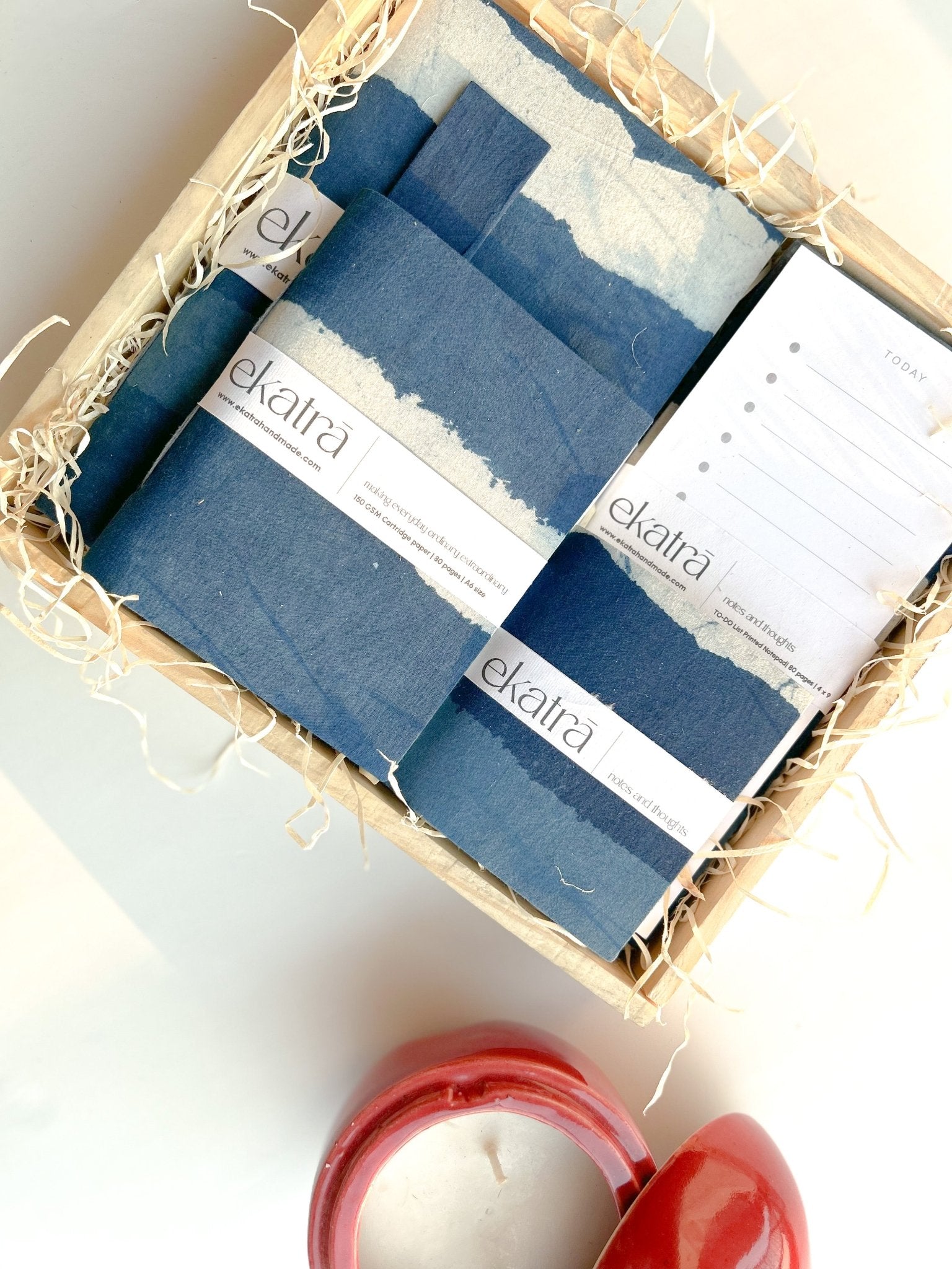 Stationery Loaded Gift hamper personalized by Ekatra Loaded Gift Box - Indigo Stripes