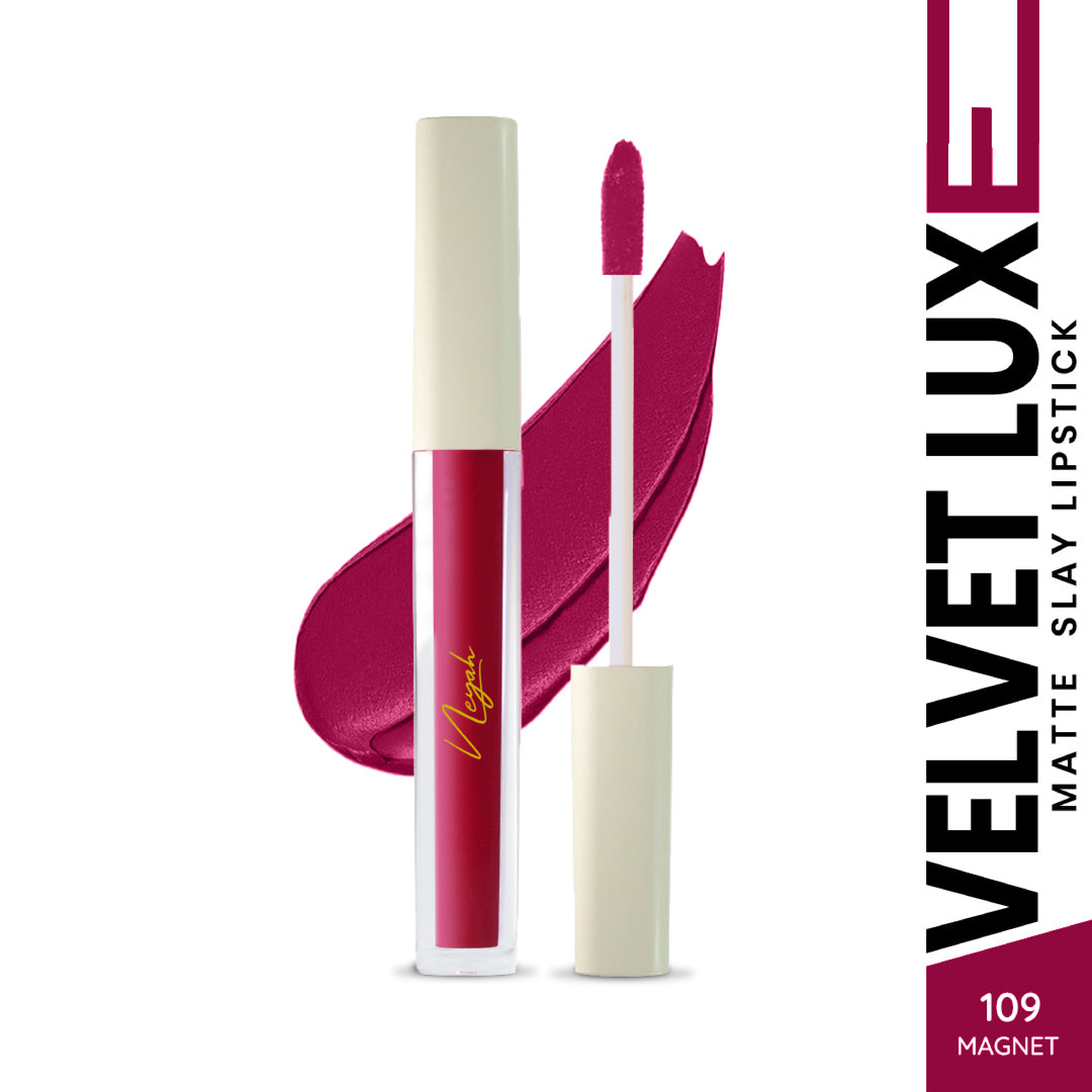 Velvet Luxe Matte Slay Non-Transfer Lipstick – Enriched with Moringa Oil & Vitamin E