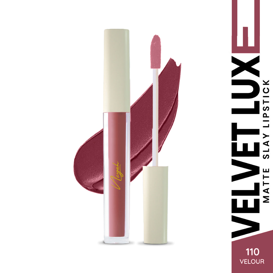 Velvet Luxe Matte Slay Non-Transfer Lipstick – Enriched with Moringa Oil & Vitamin E