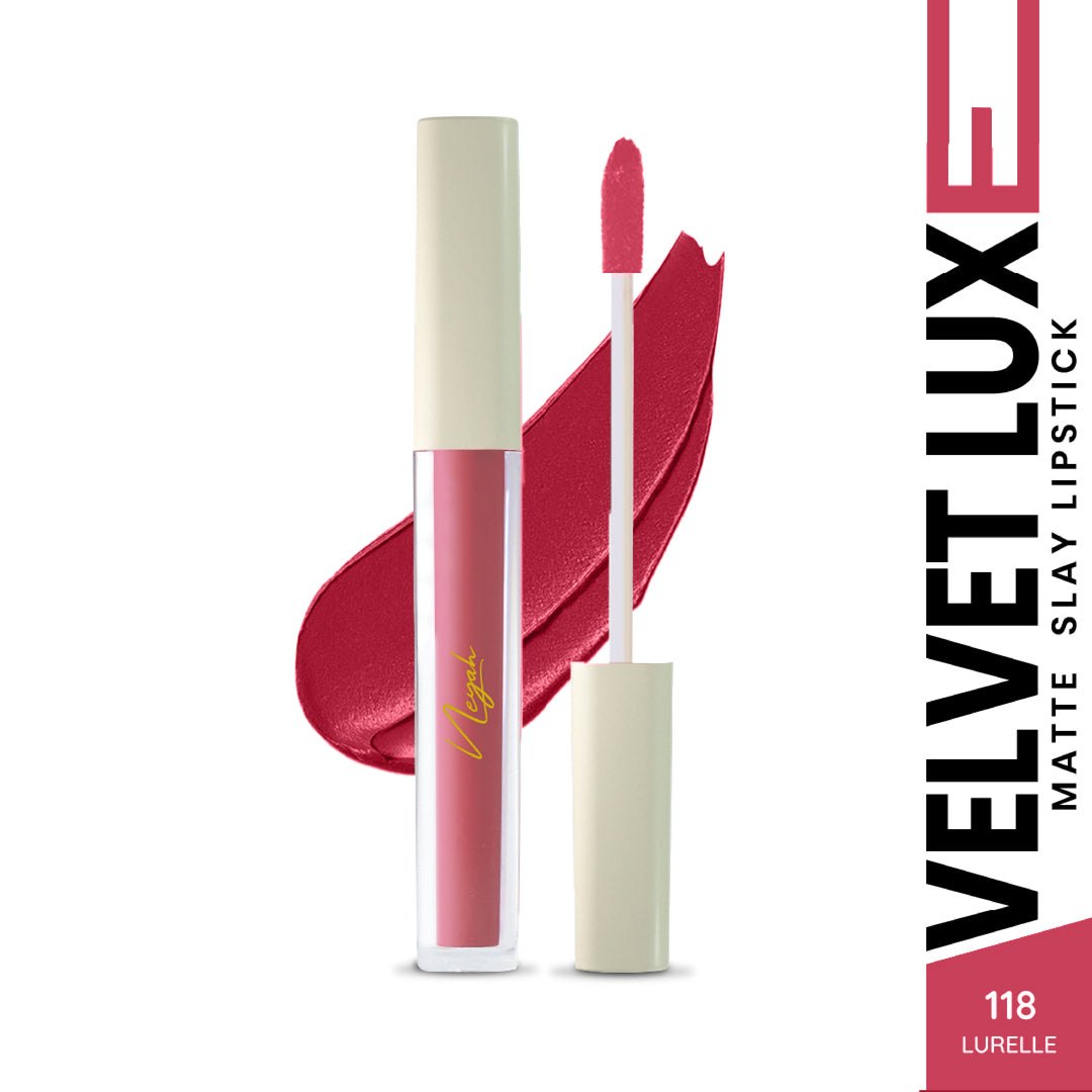 Velvet Luxe Matte Slay Non-Transfer Lipstick – Enriched with Moringa Oil & Vitamin E