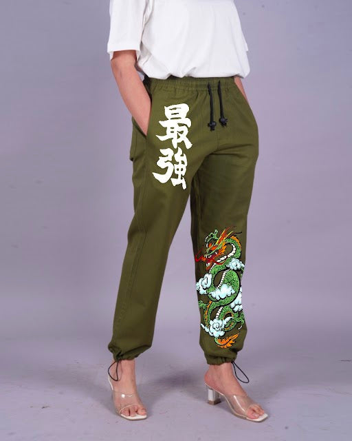 Dragon : Women's Olive Adjustable Cargo Pants(*)